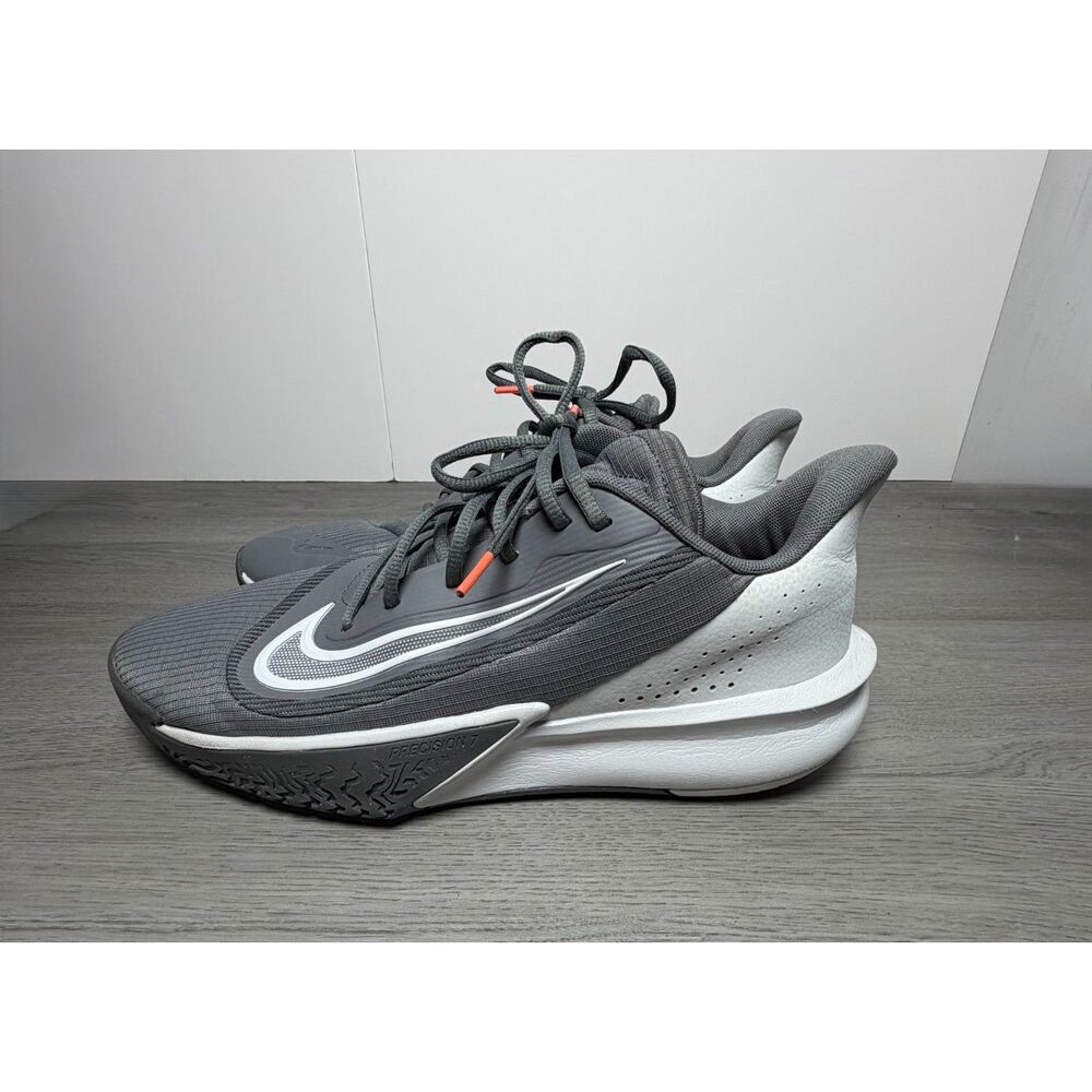 Nike Precision 7 Basketball Shoes Mens 10.5 Grey Red FN4322-003